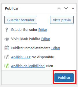 Crear página en WordPress