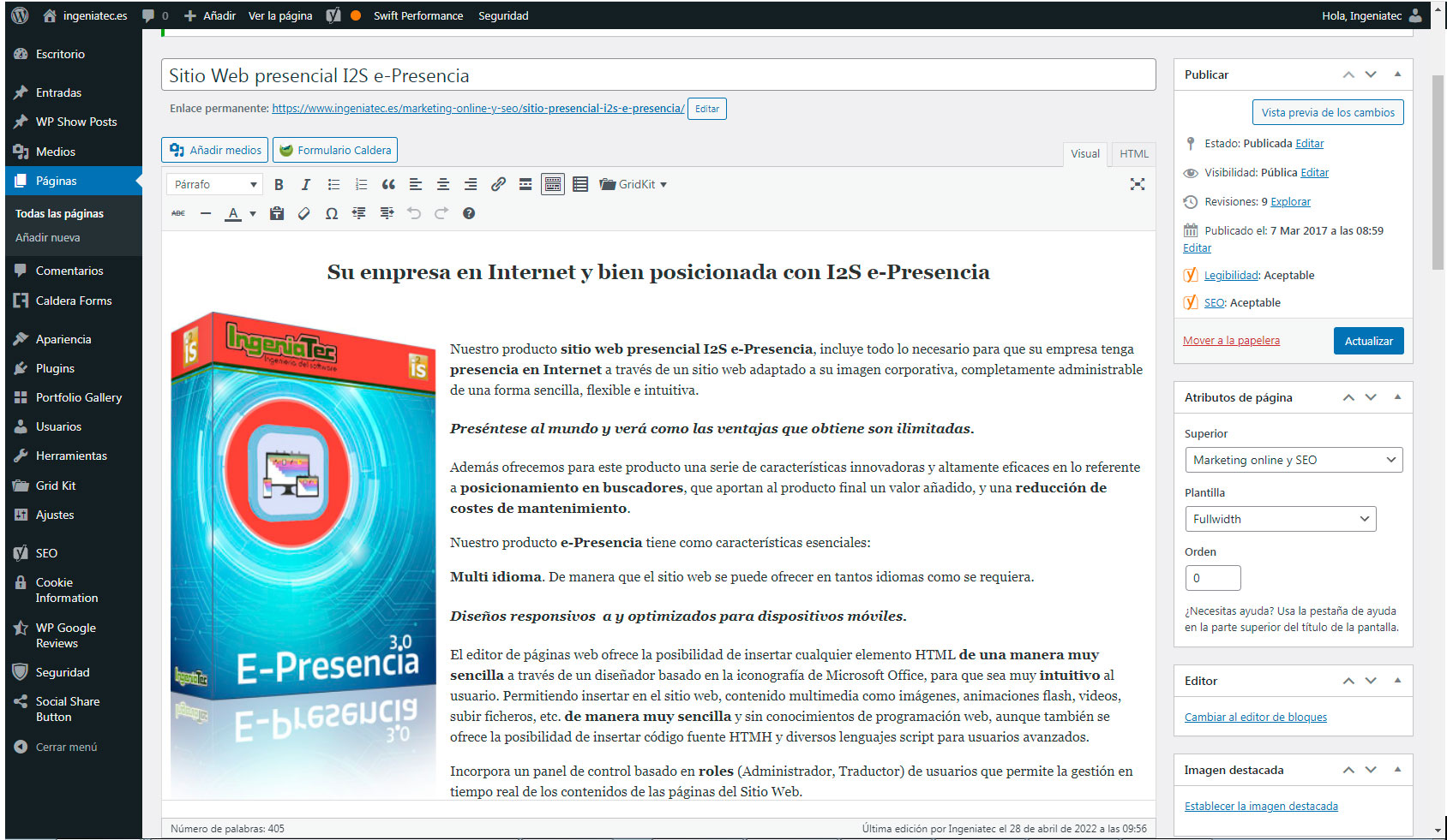 e-presencia wordpress
