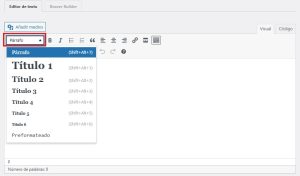 Editar página en WordPress