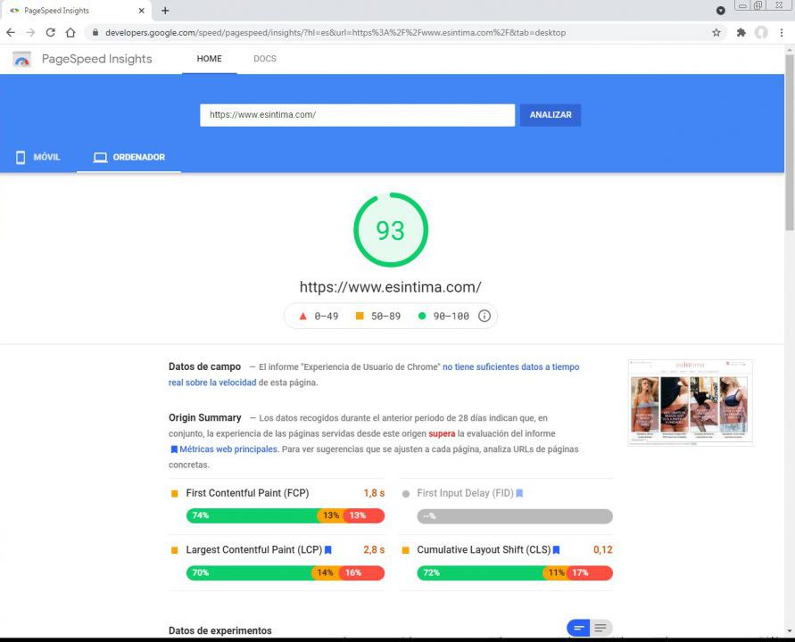 Google Speed Insights