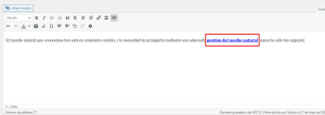 Insertar enlace en el editor de texto